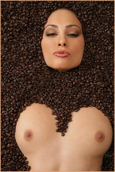 девушка кофе