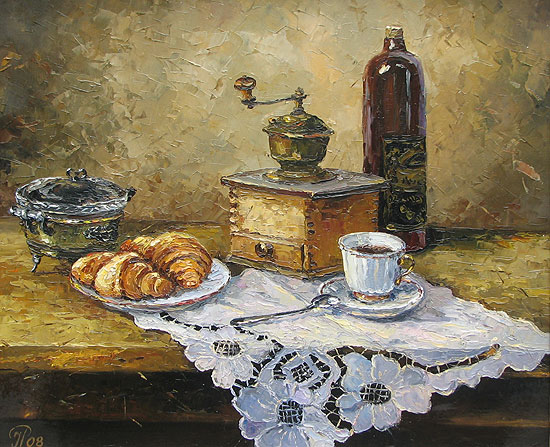 Ропяник Игорь, “Натюрморт с чашкой кофе” / Ropianik Igor, “Still Life with a Coffee Cup”