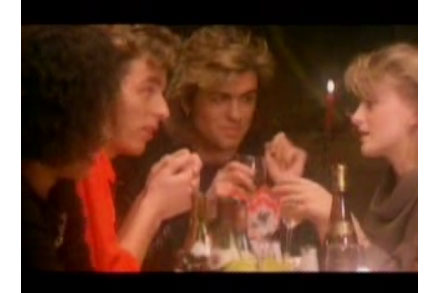 кадр из видеоклипа группы Wham на песню “Last Christmas”, 1984