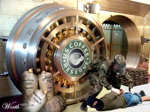 кофейный банк Starbucks / постер