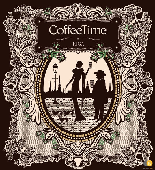 Дизайн для кофейни Coffee Time в Риге (Латвия)