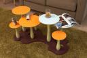 необычный кофейный столик “Грибная поляна”