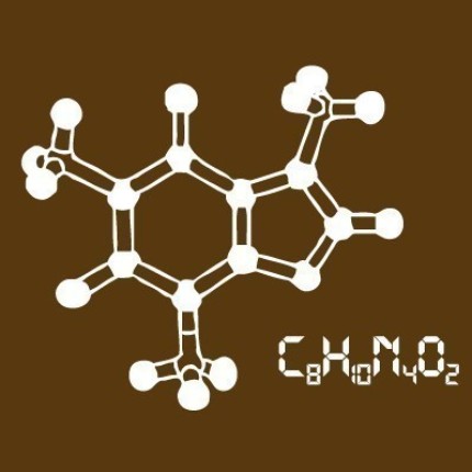 Формула и молекула кофе
