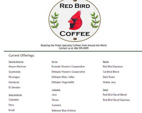 Red Bird Coffee официальный сайт торговой марки кофе