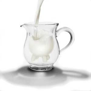 Веселый молочник для кофе в виде вымени коровы