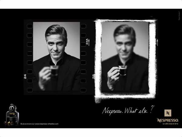 Рекламный постер nescafe nespresso what else 2007 год Джордж Клуни